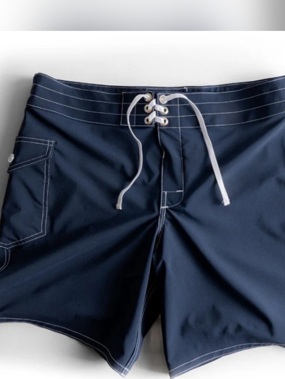 Birdwell 808 SURFSTRETCH SIDE POCKET BOARDSHORTS 38 Navy Medium Length
